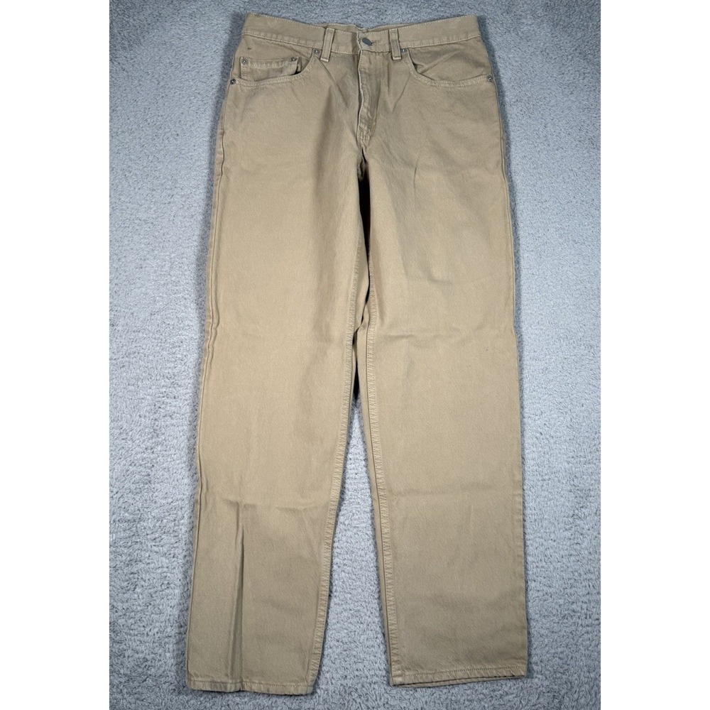 Vintage Levis 550 Relaxed Fit Straight Leg Beige Jeans Size 32x32 Made In USA